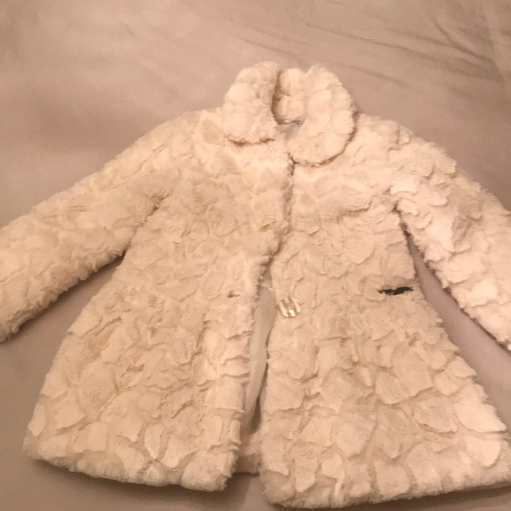 Calvin Klein Girls Faux Fur Jacket